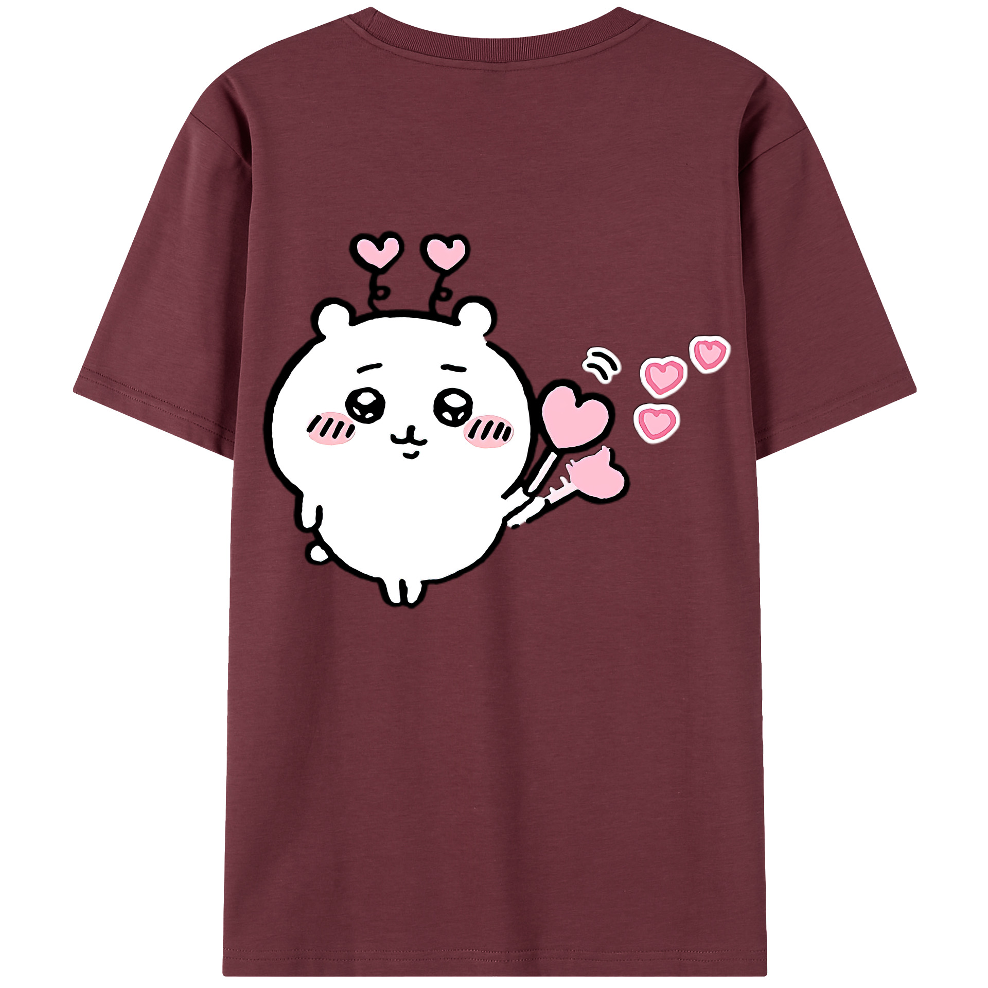 （画像用） ちいかわ ちいかわ Chii-kawa chiikawa 綿100％半袖Tシャツ（背面プリント）